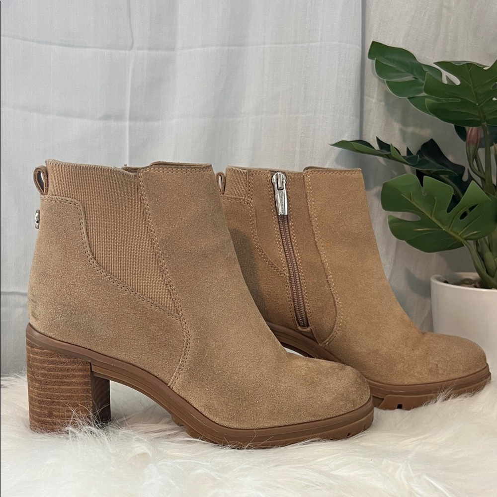 Vince Camuto Camel Suede Ankle Boots - Picture 3 of 8